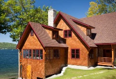 Exterior of home featuring Harvey doublehung windows