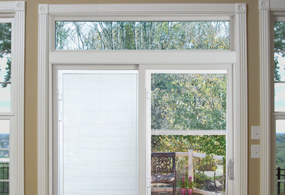 glass door blinds inside window