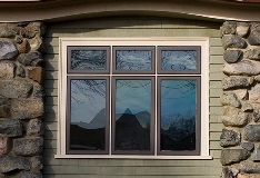 Harvey Windows Majesty Casement Awnings Bronze Exterior