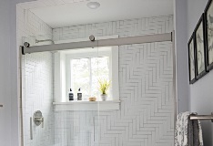 shower interior with harvey awning window